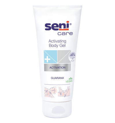 Pacientu kopšanai Seni Care aktivizējošs ķermeņa gēls ar guaranu, 250ml