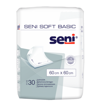 Vienreizējās lietošanas aizsargpalagi Vienreizējās lietošanas paladziņi Seni Soft 60x60cm, 30gab.
